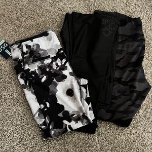 Three pack of athletic leggings.